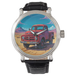 Klassischer amerikanischer Lieferwagen Armbanduhr