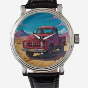 Klassischer amerikanischer Lieferwagen Armbanduhr