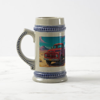 Klassischer amerikanischer Lieferwagen Beer Stein Bierglas