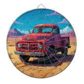 Klassischer amerikanischer Lieferwagen Dartboard Dartscheibe (vorne)