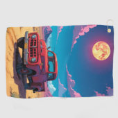 Klassischer amerikanischer Lieferwagen Golfhandtuch (Horizontal)