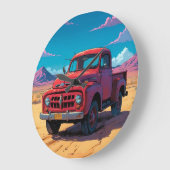 Klassischer amerikanischer Lieferwagen Große Wanduhr (Winkel)