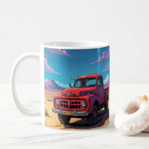 Klassischer amerikanischer Lieferwagen Kaffeetasse