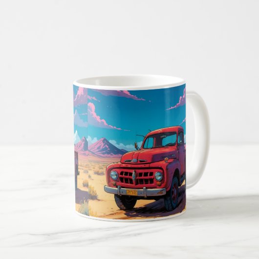 Klassischer amerikanischer Lieferwagen Kaffeetasse (VorderseiteRechts)