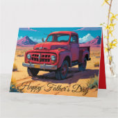 Klassischer amerikanischer Lieferwagen Karte (Gelbe Blume)