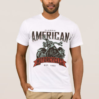 Klassischer amerikanischer Motorrad-T - Shirt