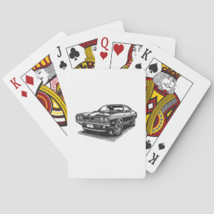 Klassischer amerikanischer Muscle-Car Retro Vintag Spielkarten