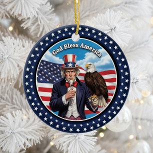 Klassischer amerikanischer Patriotismus Keramik Ornament