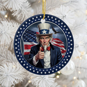 Klassischer amerikanischer Patriotismus  Keramik Ornament