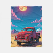 Klassischer amerikanischer Pickup Fleecedecke (Vorderseite)