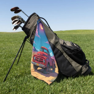 Klassischer amerikanischer Pickup Golfhandtuch