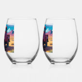 Klassischer amerikanischer Pickup   Weinglas Ohne Stiel (Links)