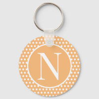 Klassischer Anfangsbuchstabe Light Orange Polka Do