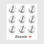 Klassischer Anker Fantastische Fun Ocean Wedding Aufkleber (Blatt)