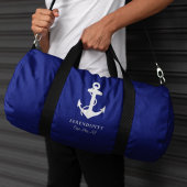 Klassischer Anker Monogram Navy Blue Duffle Bag