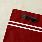 Klassischer Ankerroter mit Schiffsname Strandtuch (Beispiel)