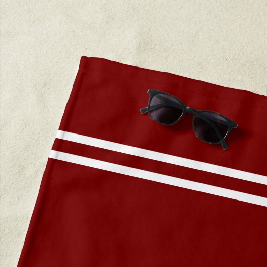 Klassischer Ankerroter mit Schiffsname Strandtuch (Beispiel)