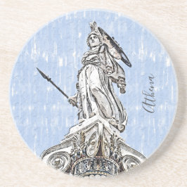 Klassischer antiker Athena-Statue-Untersetzer - Gr Getränkeuntersetzer
