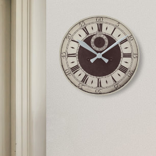 Klassischer antiker Stil römische Zahl Vintage Runde Wanduhr