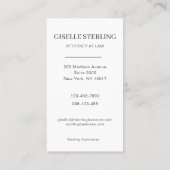 Klassischer Anwalt im Beruflichen Foto des Gesetze Visitenkarte (Rückseite)