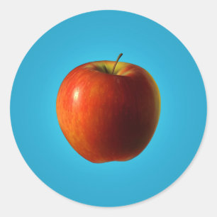 Klassischer Apfelsticker Runder Aufkleber