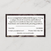 Klassischer Arbeitssucher aus Minimalistischem Sta Visitenkarte (Rückseite)