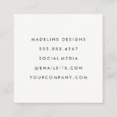 Klassischer Arc Text für Monogramm Quadratische Visitenkarte (Rückseite)