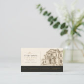 Klassischer Architekt mit Erbe Visitenkarte (Stehend Vorderseite)