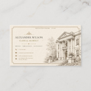 Klassischer Architekt mit Erbe Visitenkarte