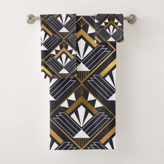 Klassischer Art Deco Badhandtuch Set (Insitu)