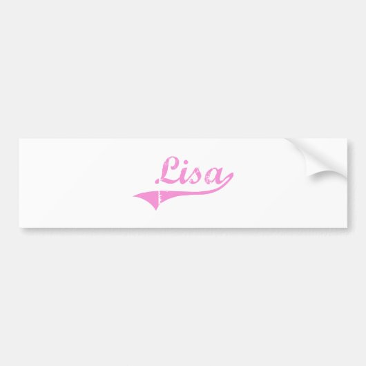 Klassischer Art-Name Lisas Autoaufkleber (Vorne)