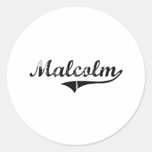 Klassischer Art-Name Malcolm Runder Aufkleber