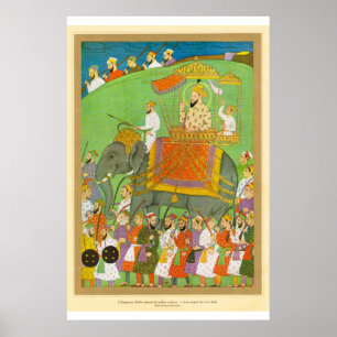 Klassischer asiatischer Kunst Mughal Kaiser Bader Poster