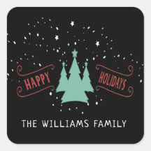 Klassischer Aufkleber für Happy Holidays
