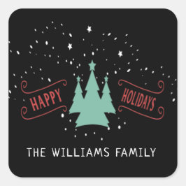 Klassischer Aufkleber für Happy Holidays