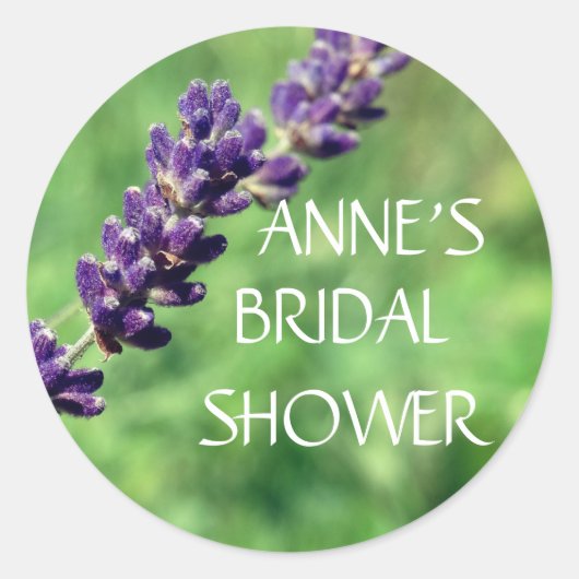 Klassischer Aufkleber für Lavendel-Foto (Vorderseite)