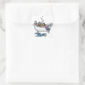 Klassischer Aufkleber/Pet-Bath Quadratischer Aufkleber (Tasche)