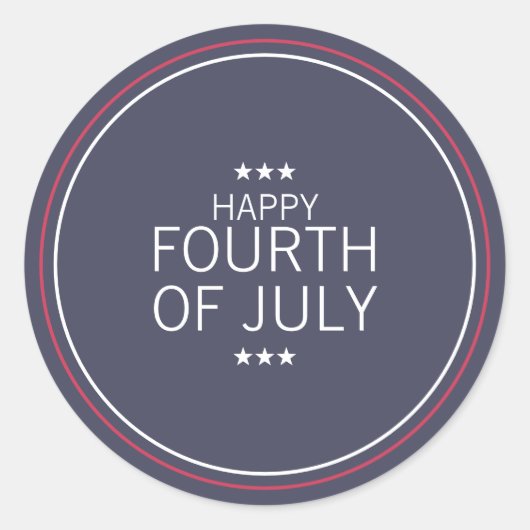 Klassischer Aufkleber zum 4. Juli Unabhängigkeitst (Vorderseite)