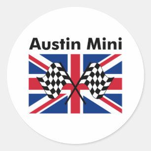 Klassischer Austin Mini Runder Aufkleber