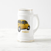 Klassischer Auto-Cartoon Bierglas (VorderseiteRechts)