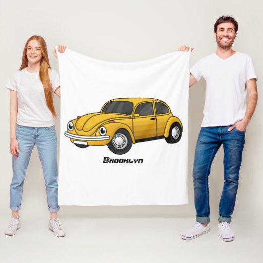Klassischer Auto-Cartoon Fleecedecke (Beispiel)