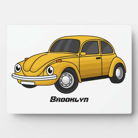 Klassischer Auto-Cartoon Fotoplatte (Vorderseite)