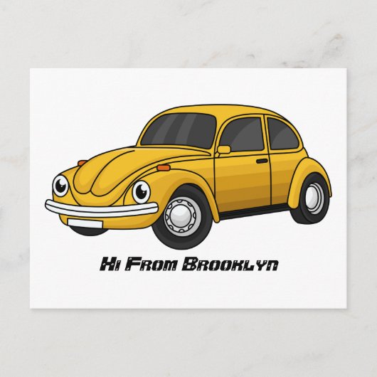Klassischer Auto-Cartoon Postkarte (Vorderseite)