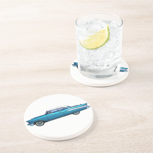 Klassischer Auto Chevy BelAire Getränkeuntersetzer (Seite)
