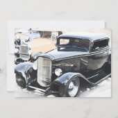 Klassischer Auto-Geburtstag Einladung (Vorderseite)