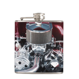 Klassischer Auto-Motor Flachmann