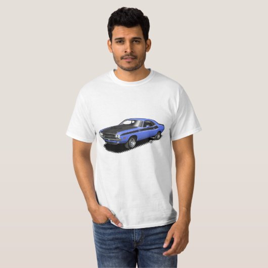 Klassischer Auto-T - Shirt des blauen (Vorne ganz)