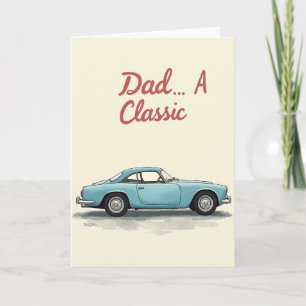Klassischer Auto-Vatertag Grußkarte Karte