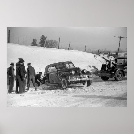 Klassischer Autounfall, 1940 Poster (Vorne)