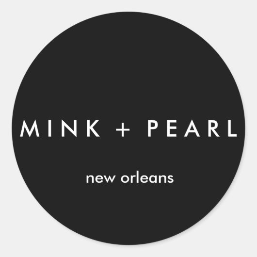 Klassischer B&W-Aufkleber Runder Aufkleber (Vorderseite)